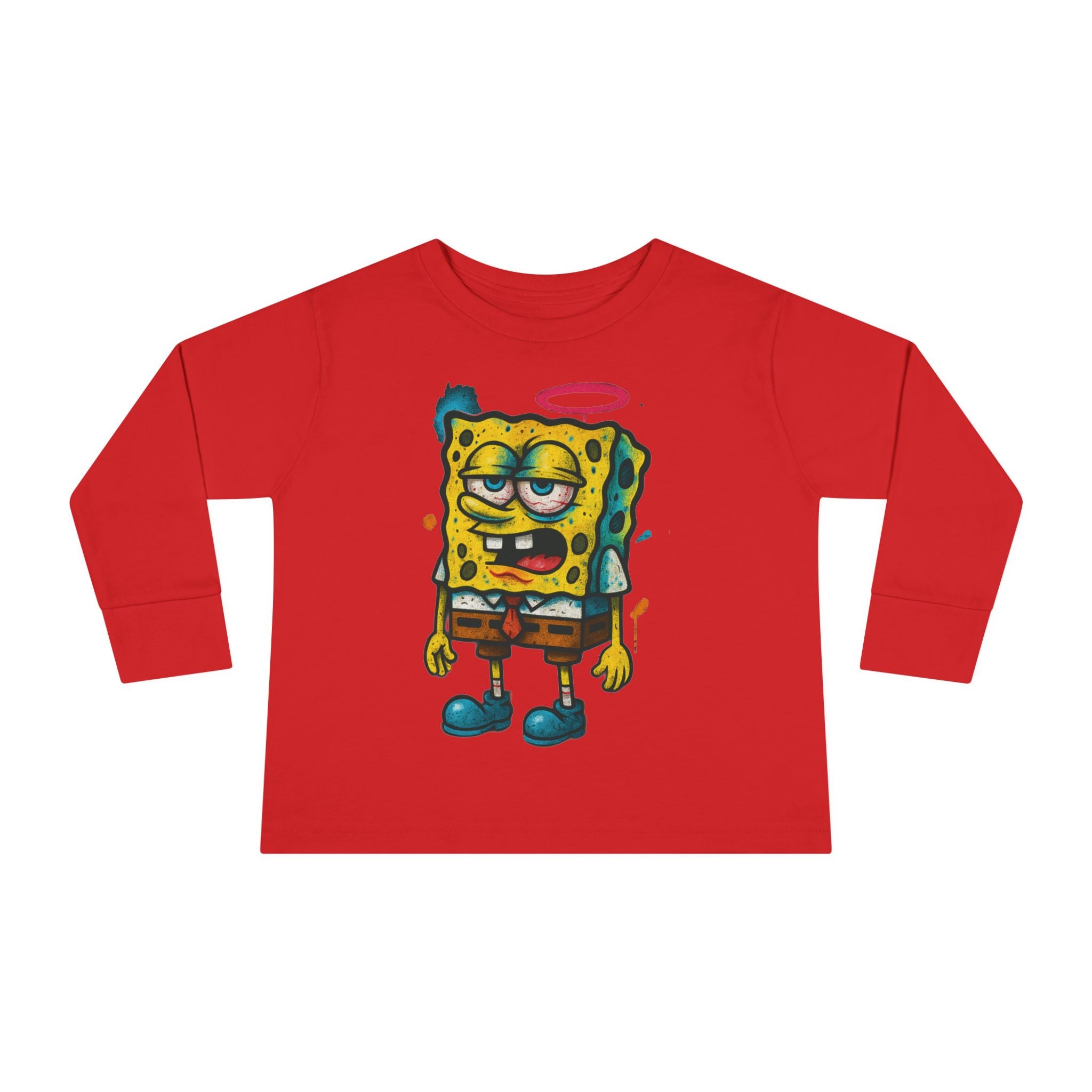 Toddler Long Sleeve Tee — Cartoon SpongeBob