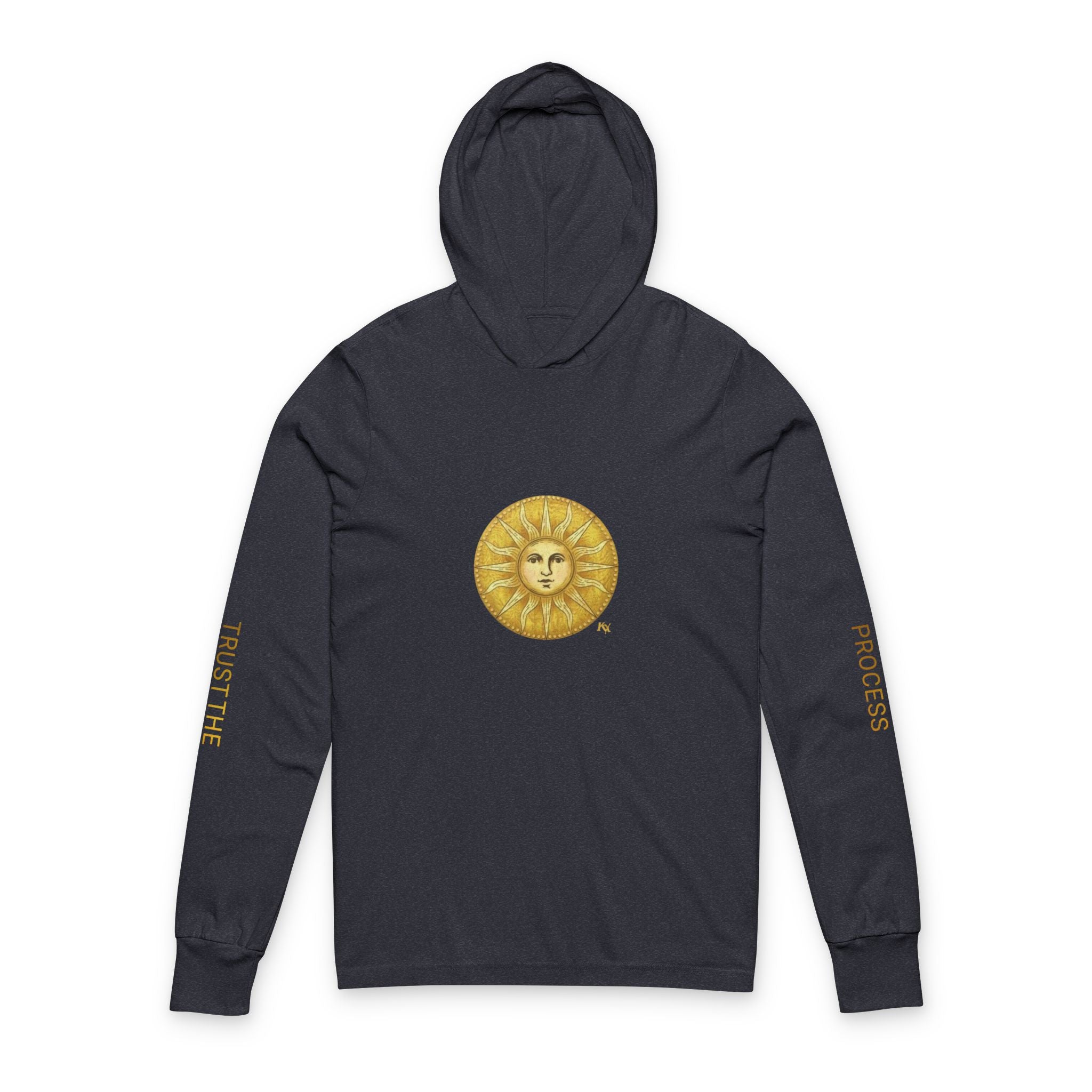 Gold Sun Hooded Long Sleeve Tee