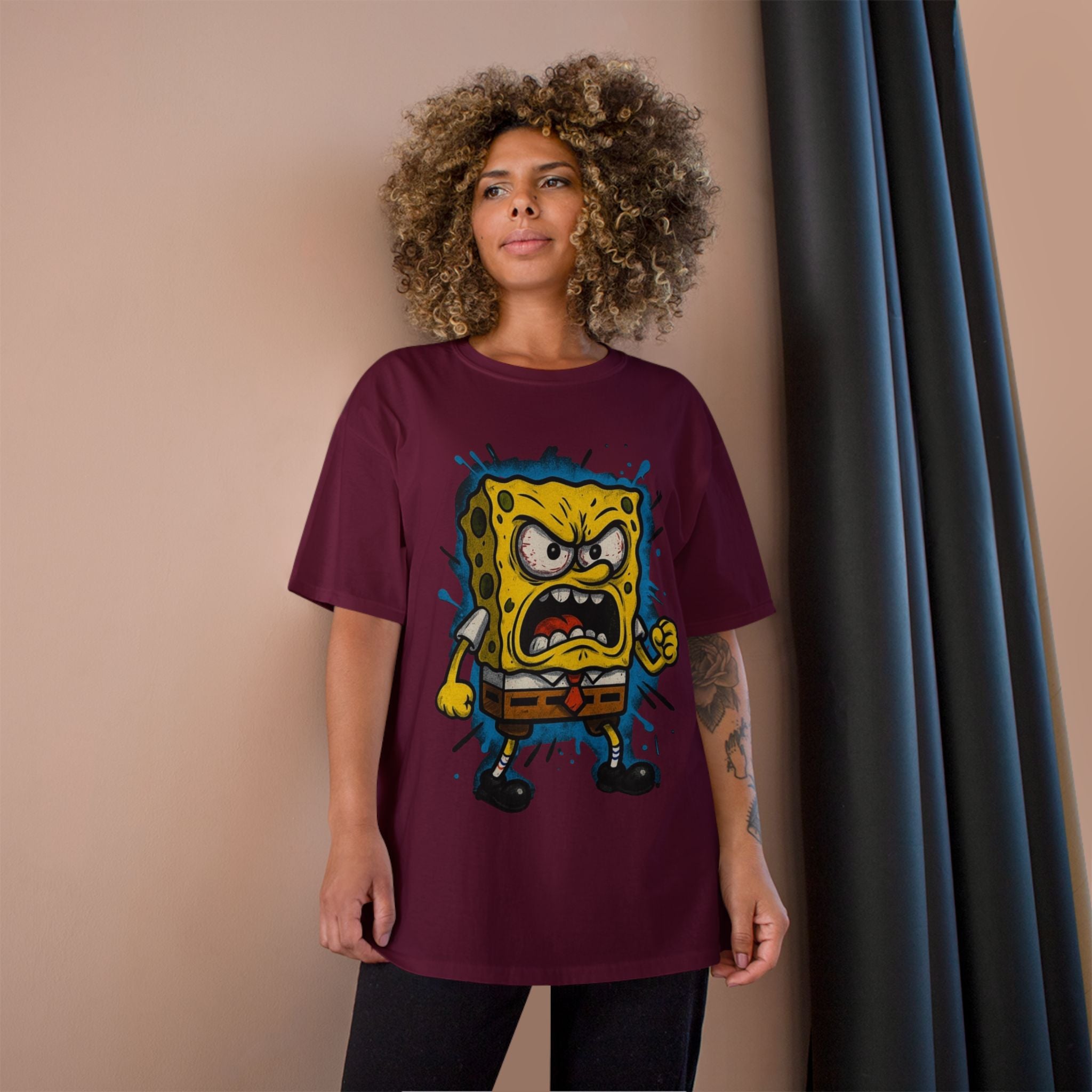 Angry Sponge Cartoon T-Shirt