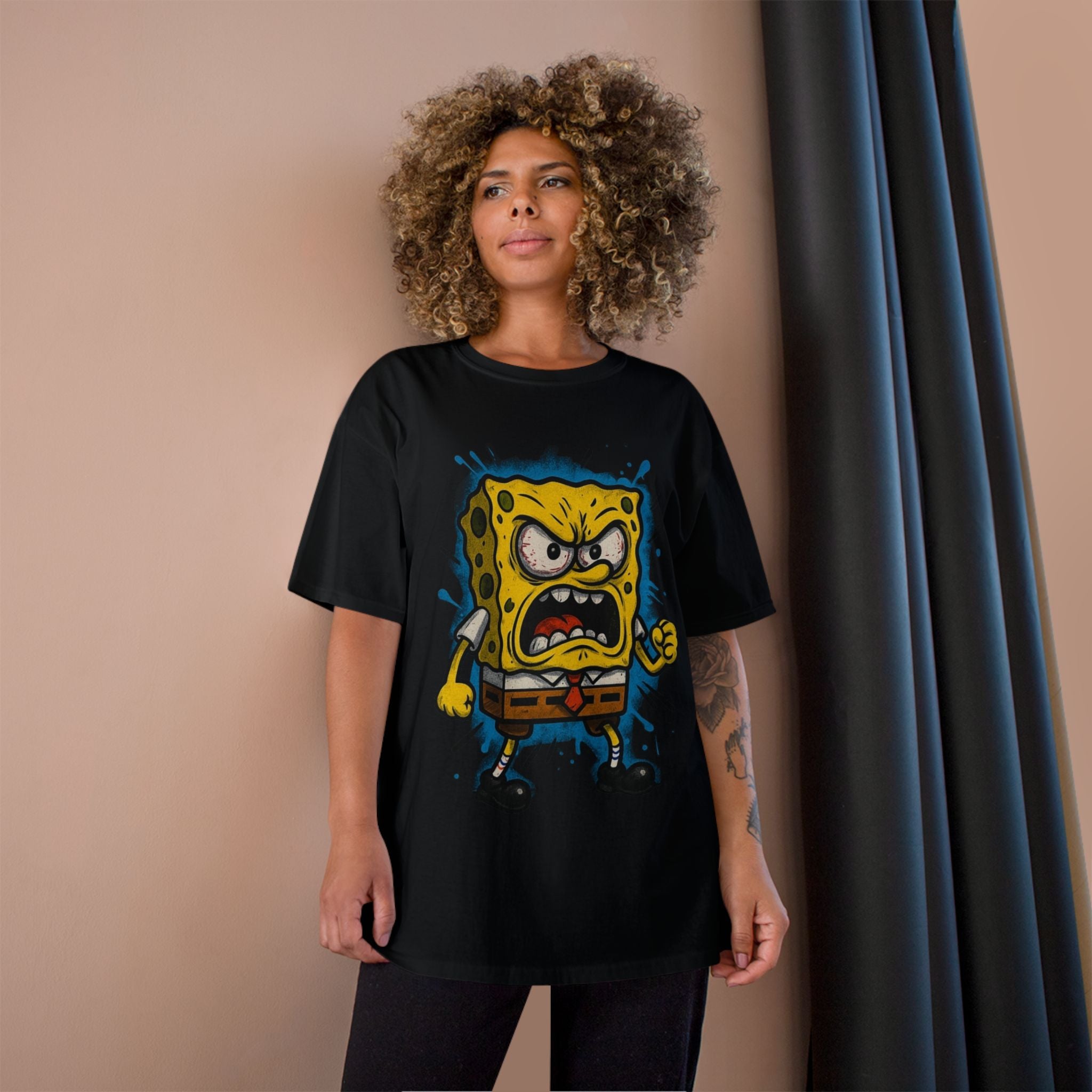 Angry Sponge Cartoon T-Shirt