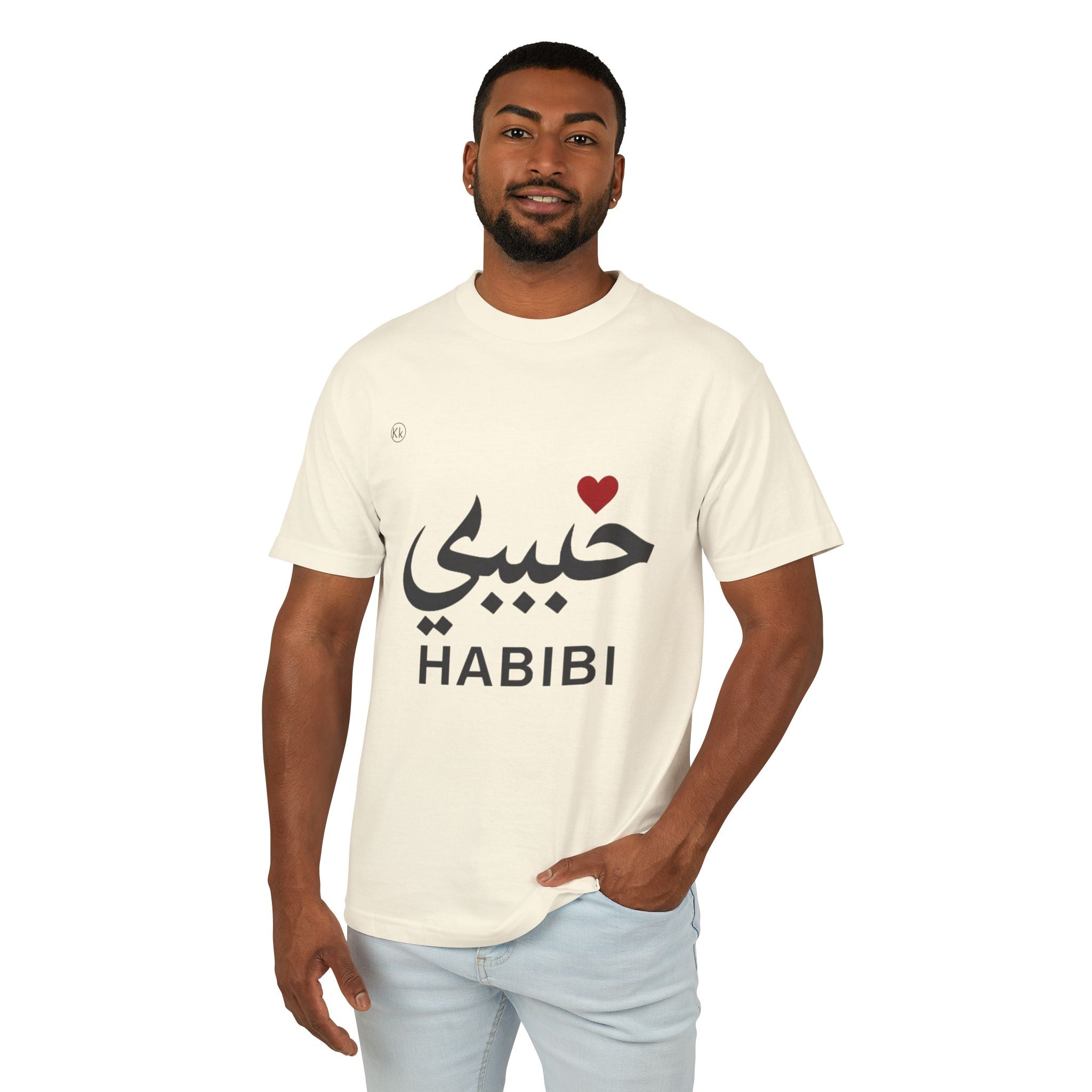 Habibi Tee — Arabic "Habibi" Love Shirt with Heart