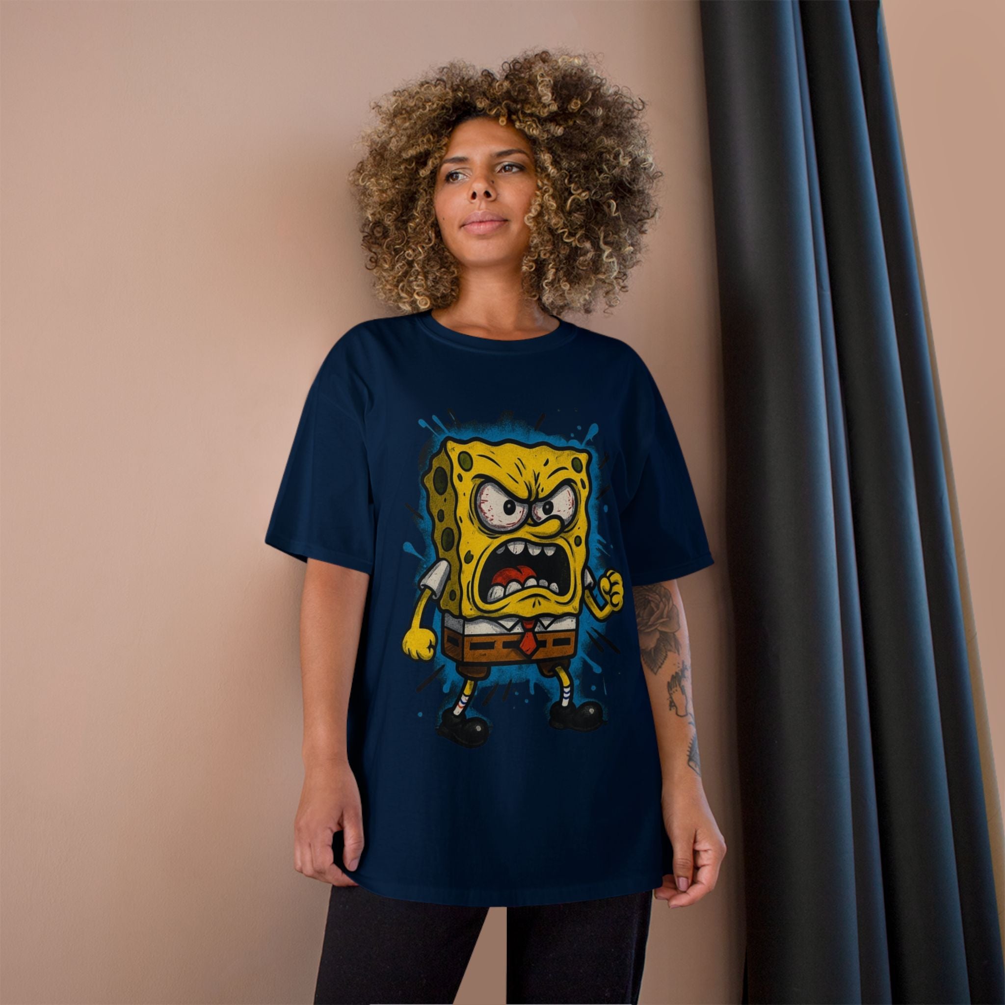 Angry Sponge Cartoon T-Shirt