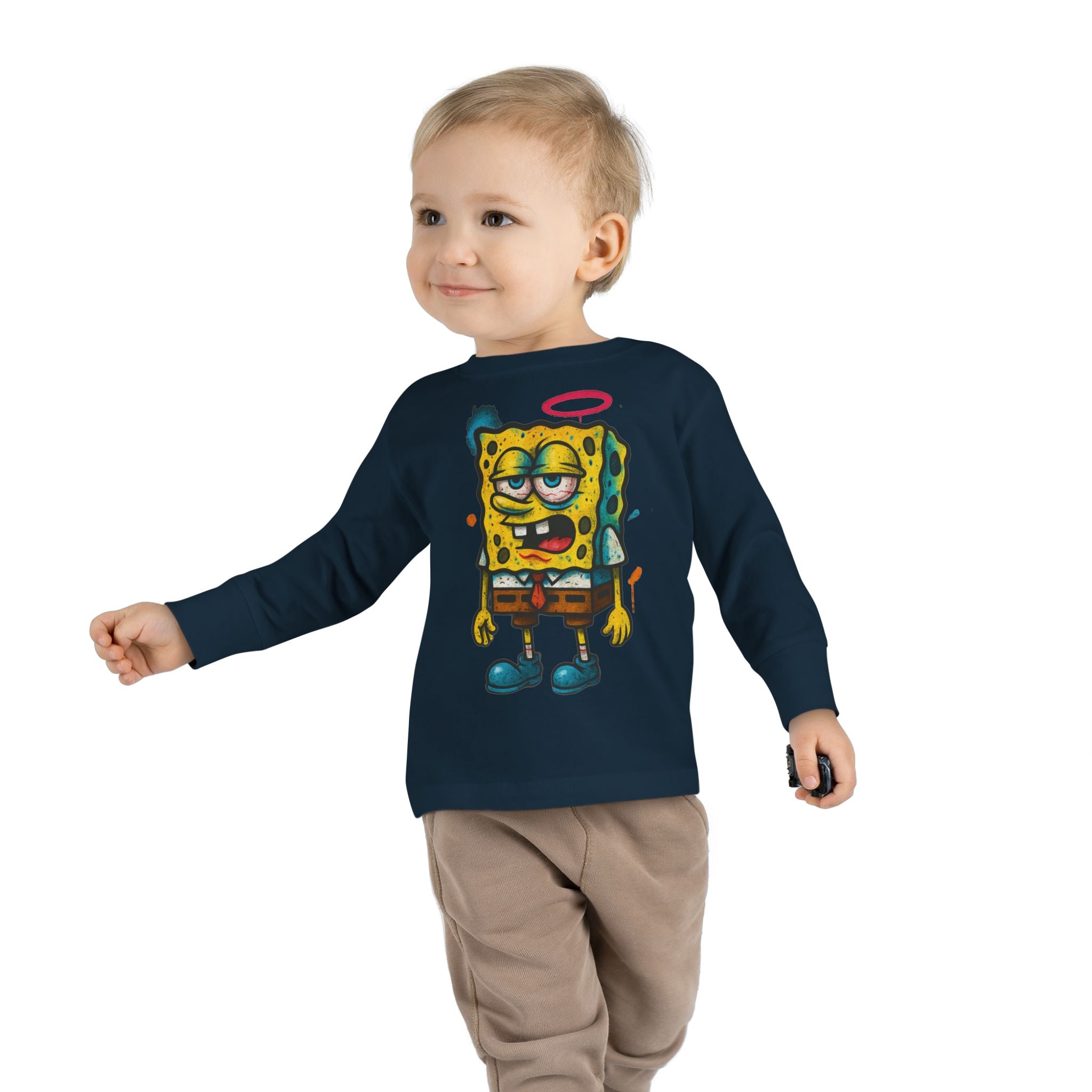 Toddler Long Sleeve Tee — Cartoon SpongeBob