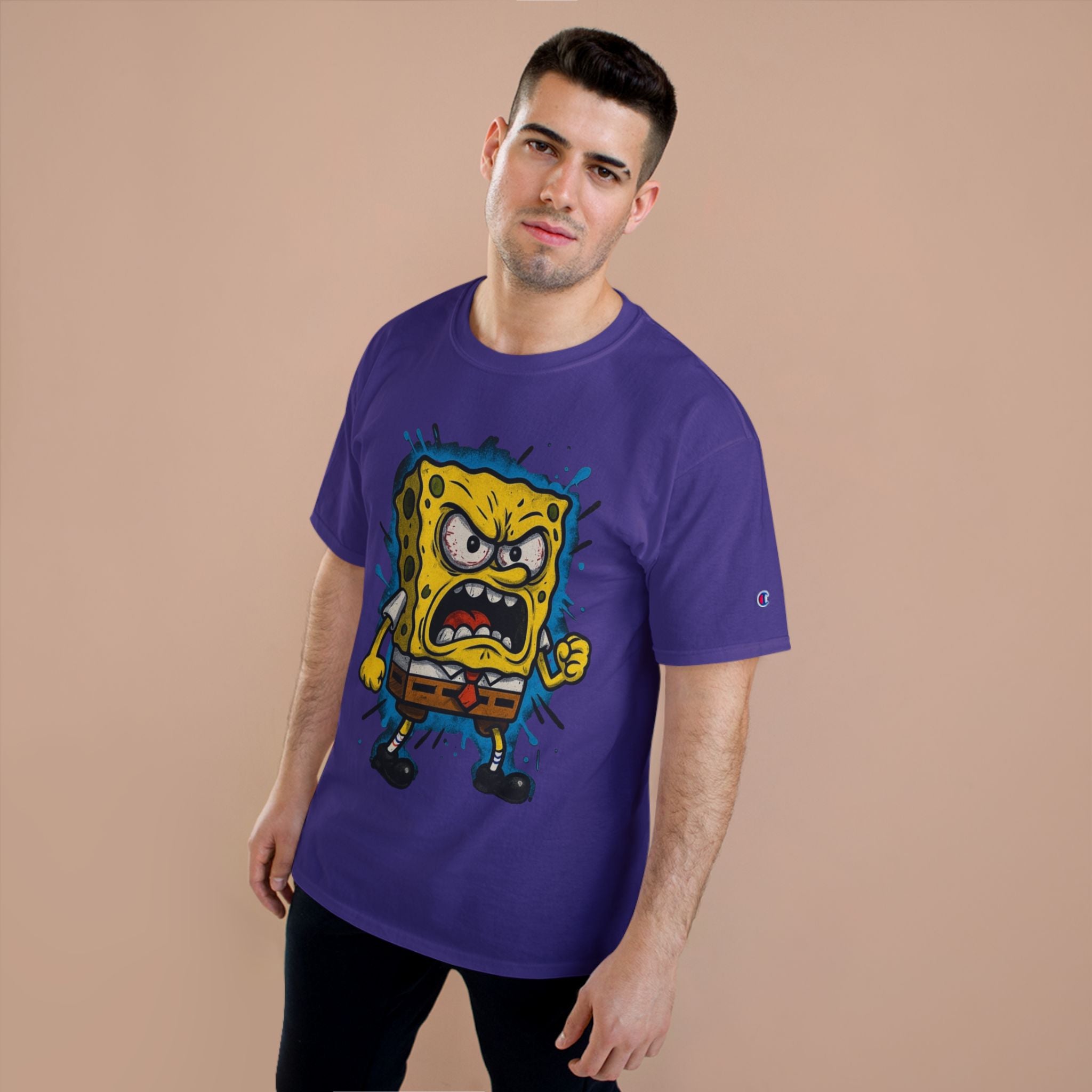 Angry Sponge Cartoon T-Shirt