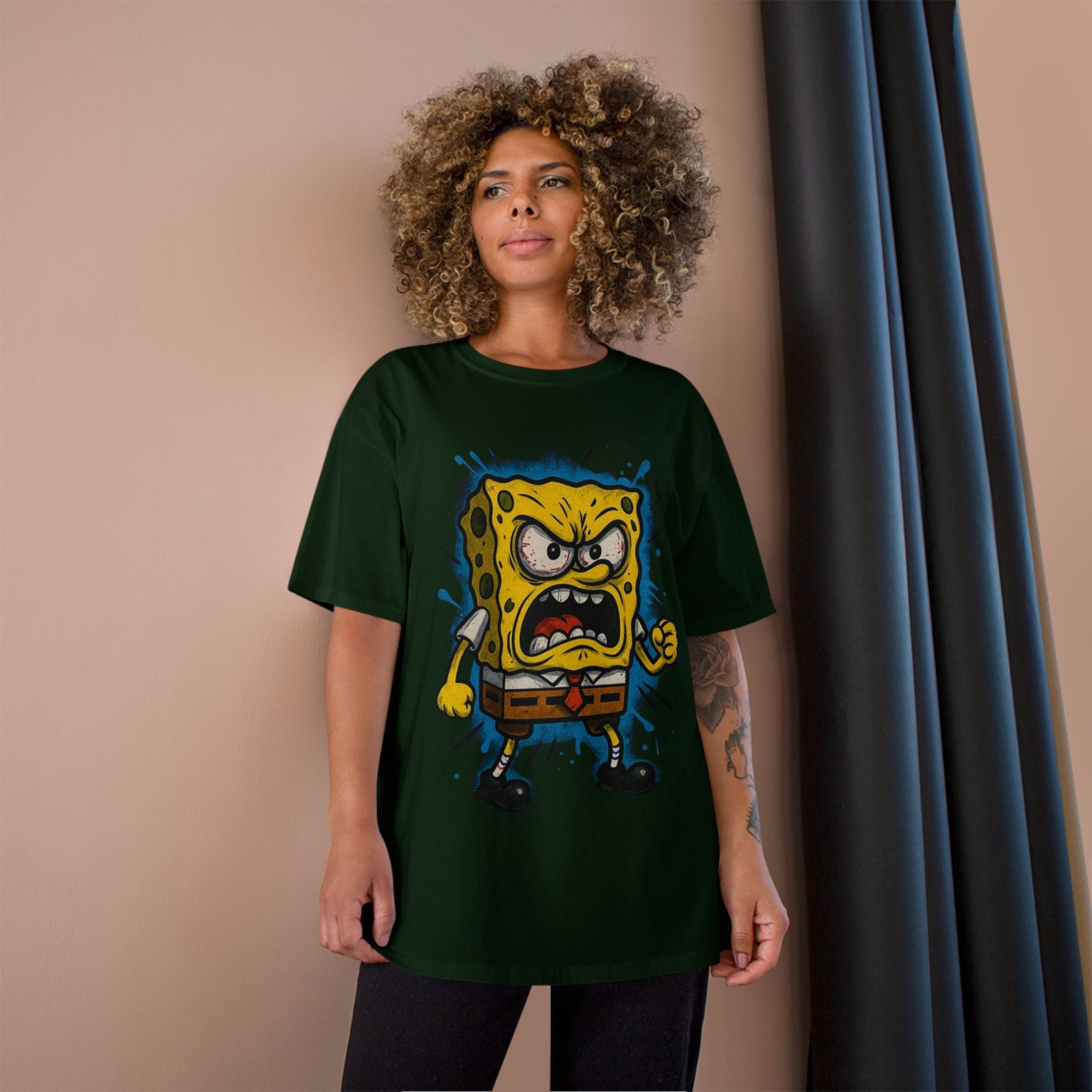 Angry Sponge Cartoon T-Shirt
