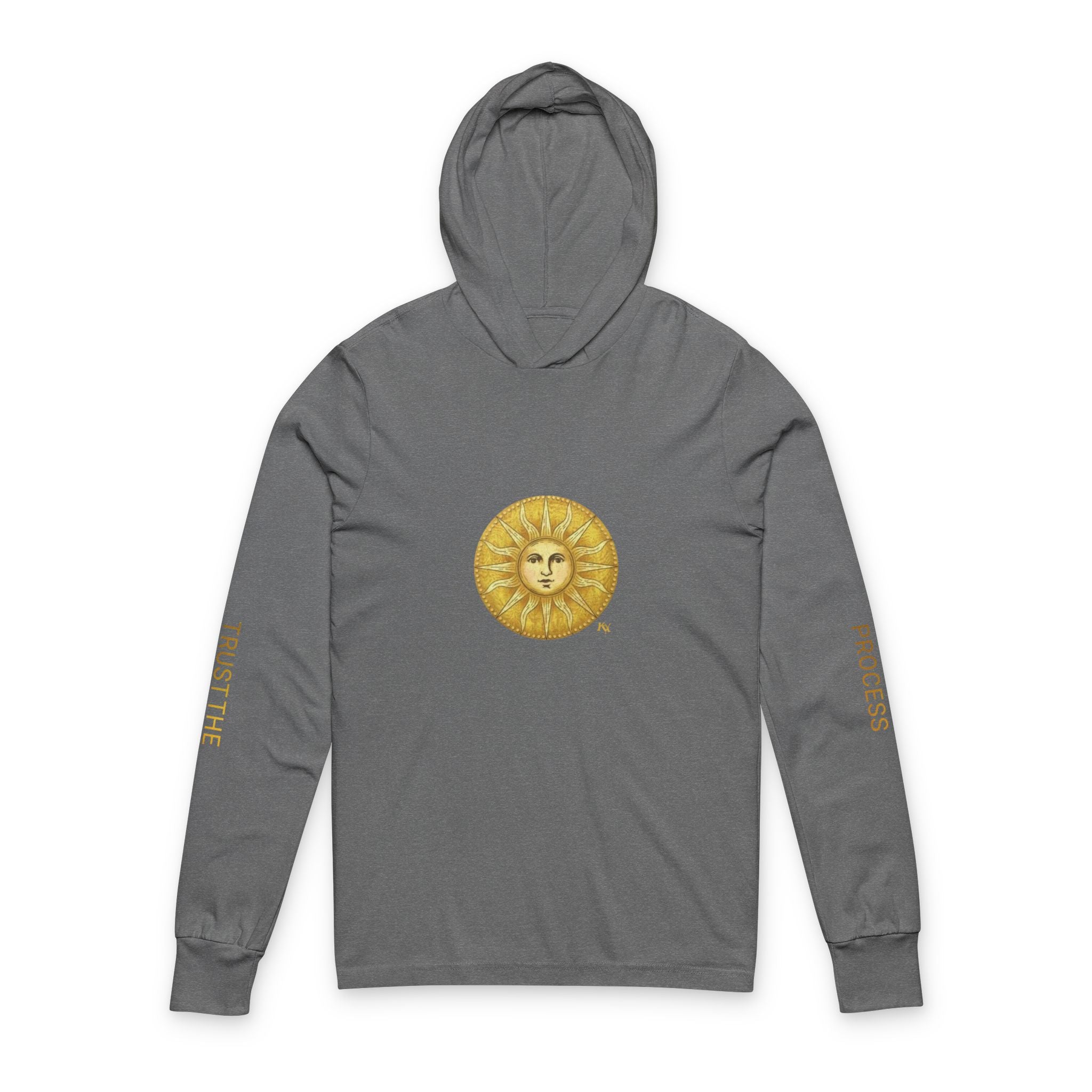 Gold Sun Hooded Long Sleeve Tee