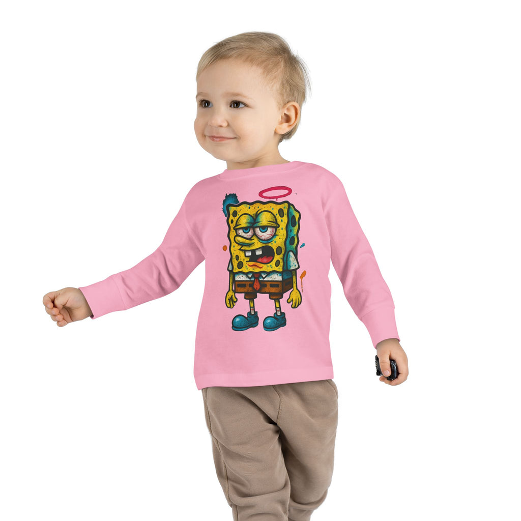 Toddler Long Sleeve Tee — Cartoon SpongeBob