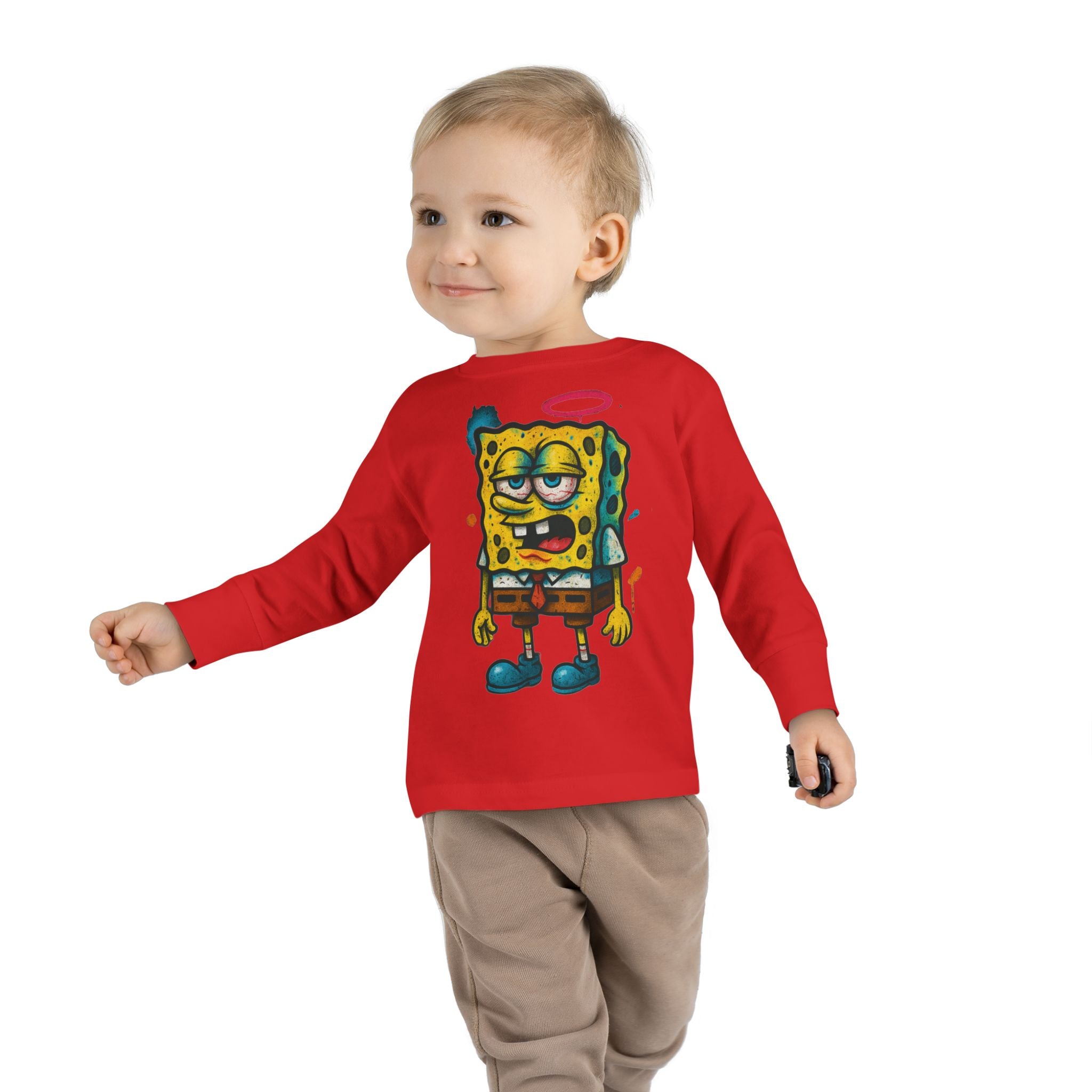 Toddler Long Sleeve Tee — Cartoon SpongeBob