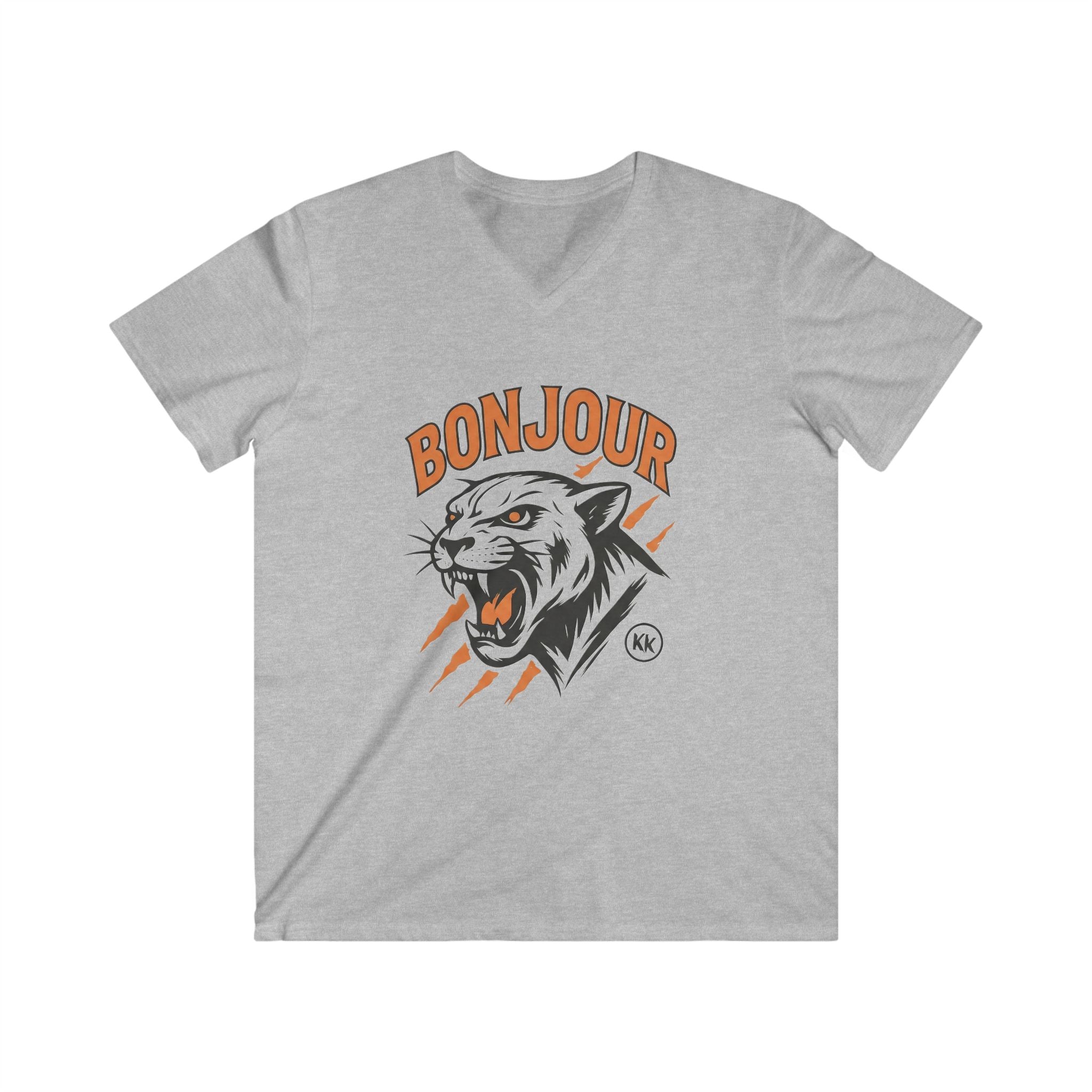 Bonjour Roaring Tiger V-Neck Tee
