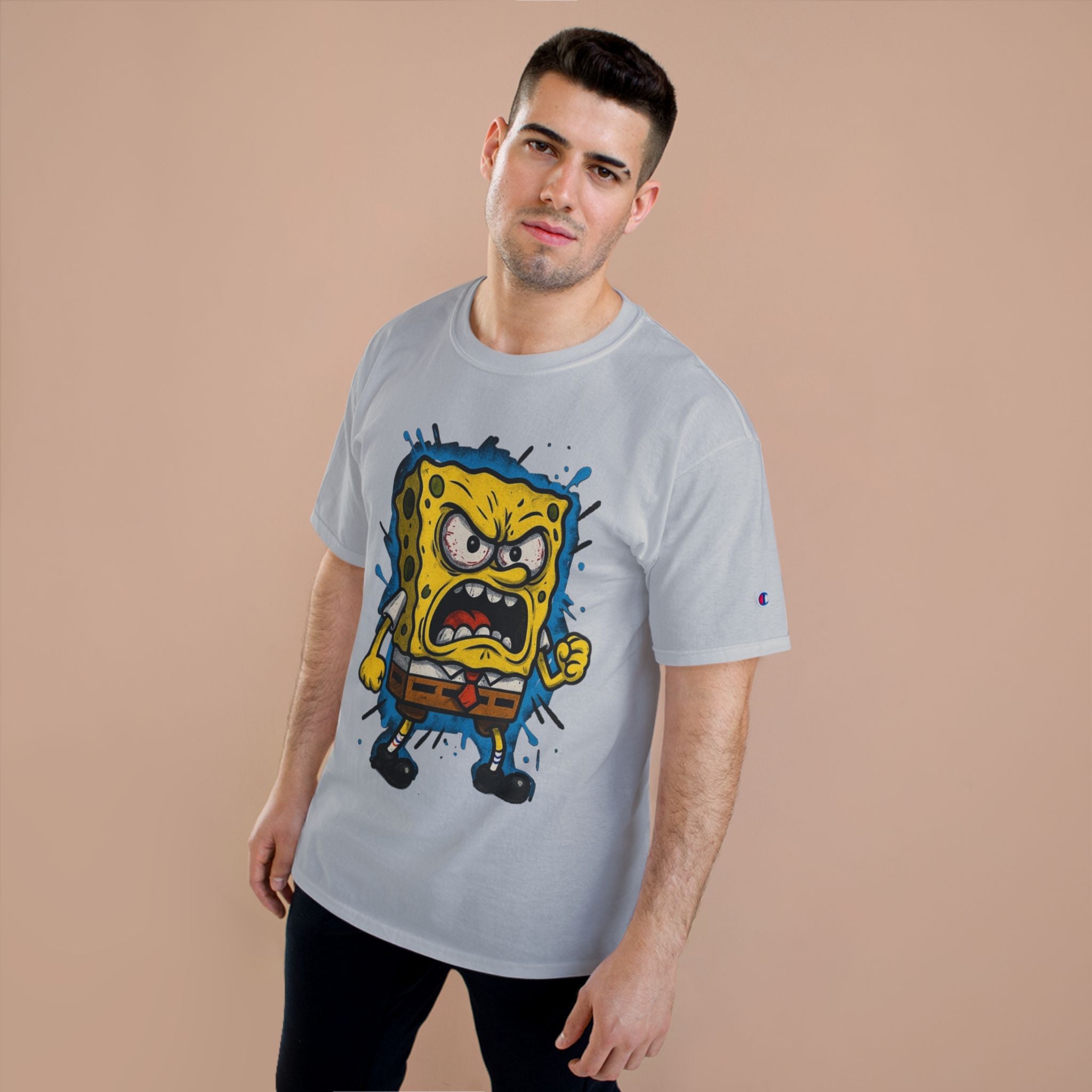 Angry Sponge Cartoon T-Shirt