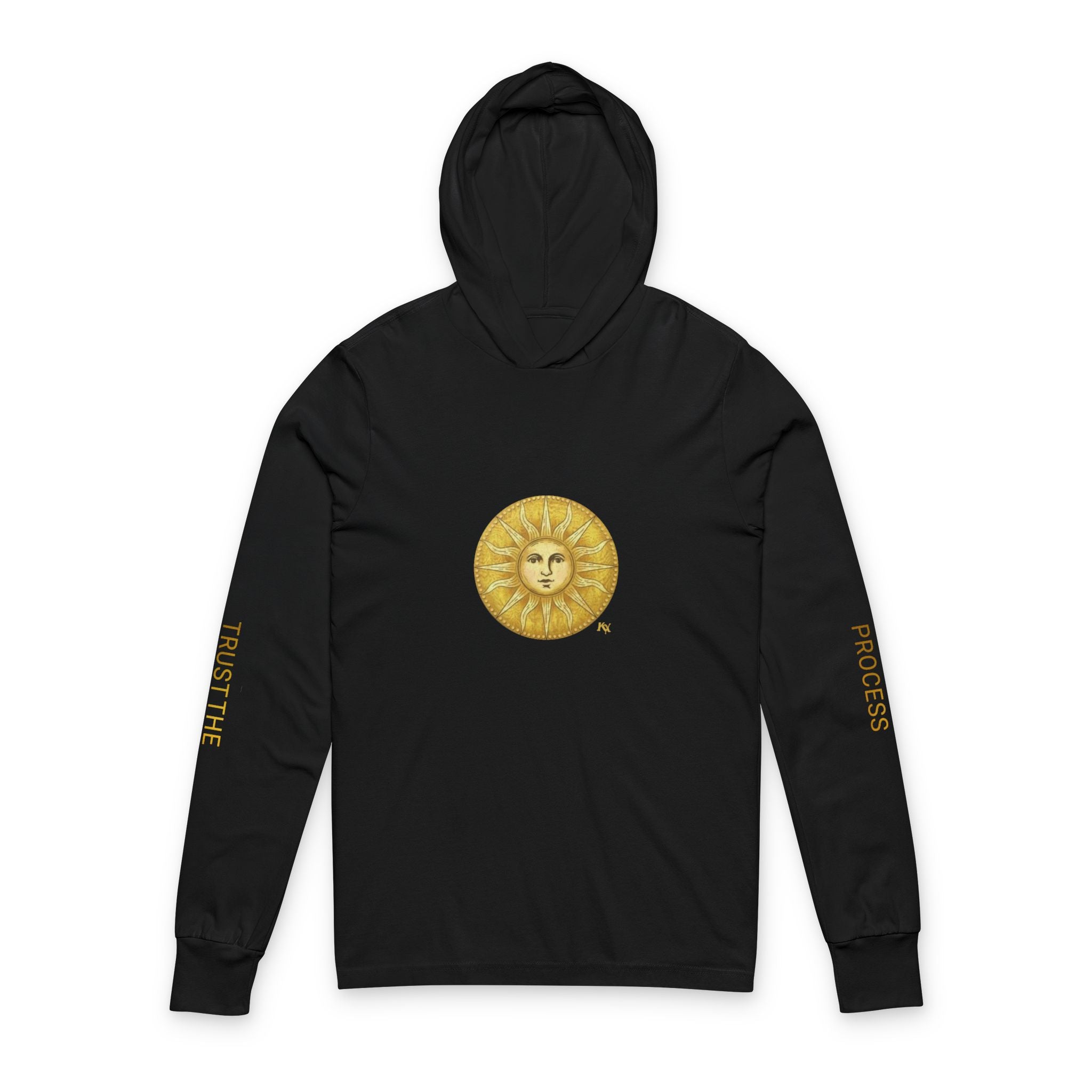 Gold Sun Hooded Long Sleeve Tee