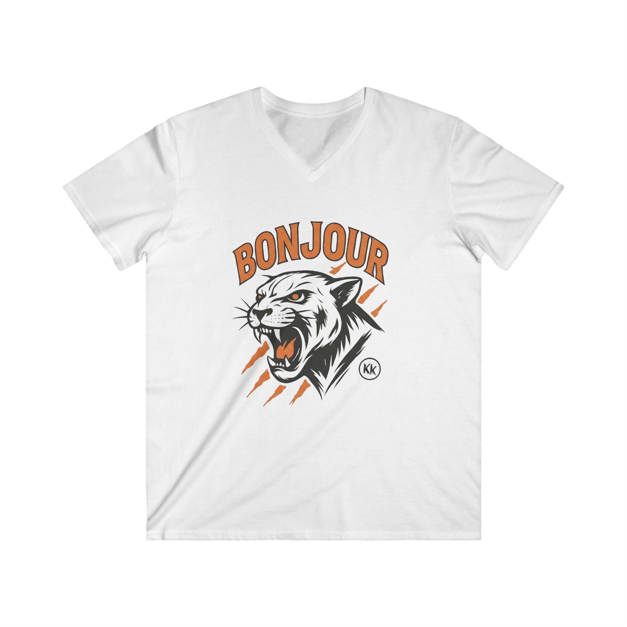Bonjour Roaring Tiger V-Neck Tee