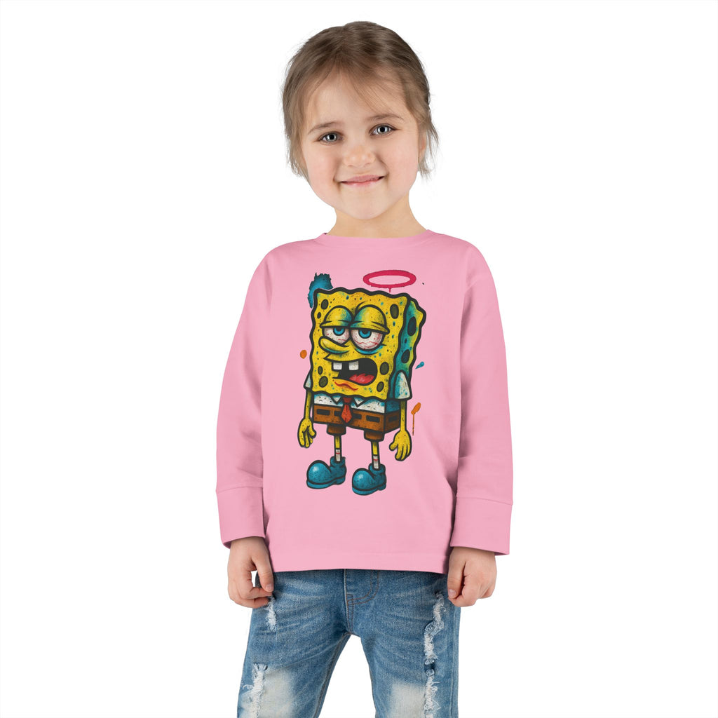Toddler Long Sleeve Tee — Cartoon SpongeBob