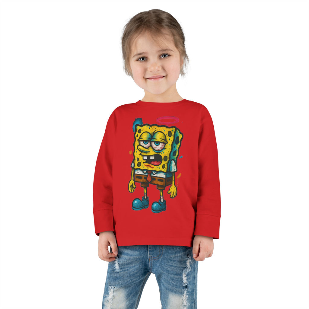 Toddler Long Sleeve Tee — Cartoon SpongeBob
