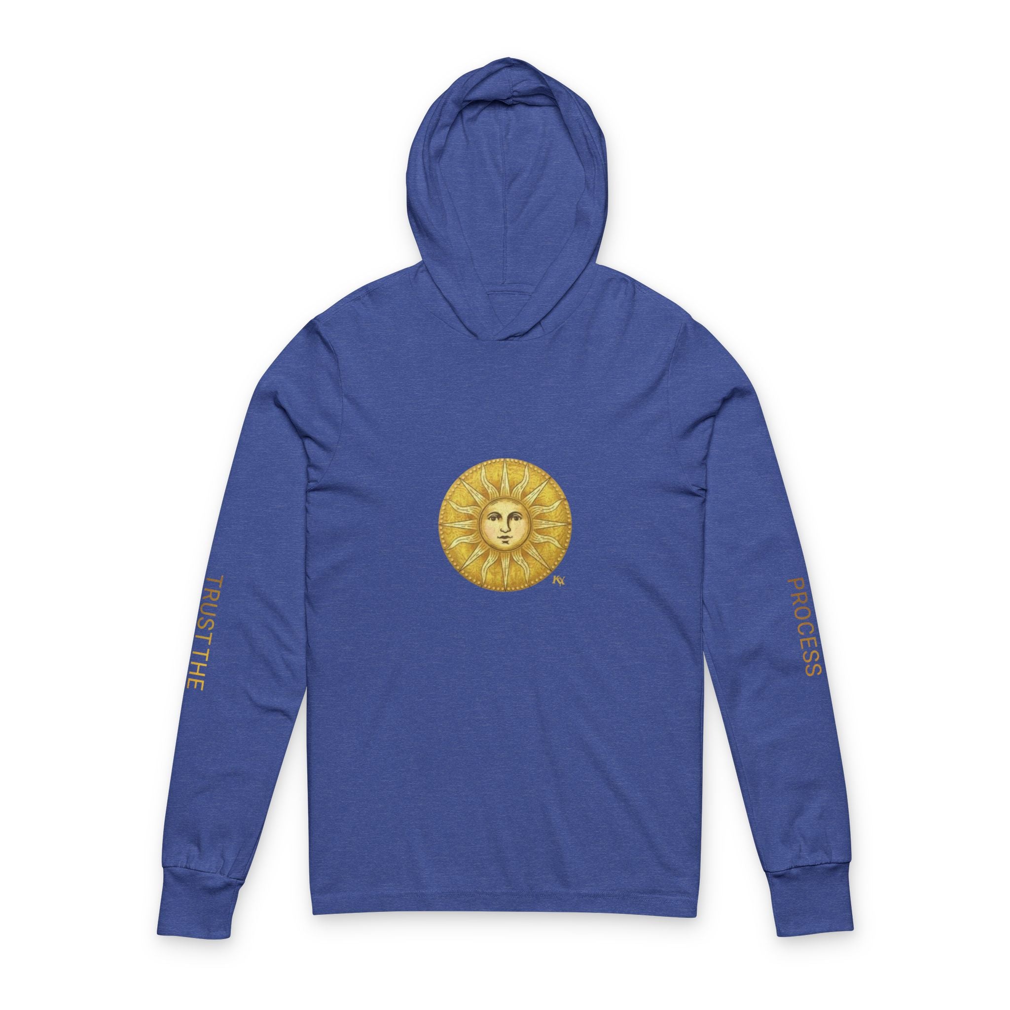 Gold Sun Hooded Long Sleeve Tee